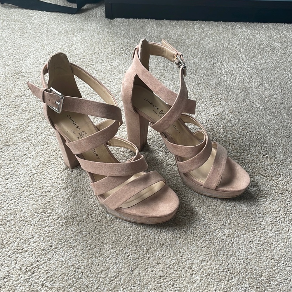 Pink/Beige Heels